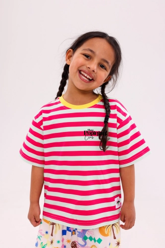 T-shirt Holiday Banana Pink Stripes