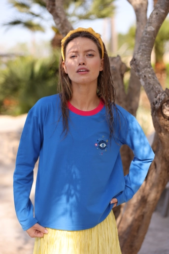 Longsleeve Urban Cobalt Rose