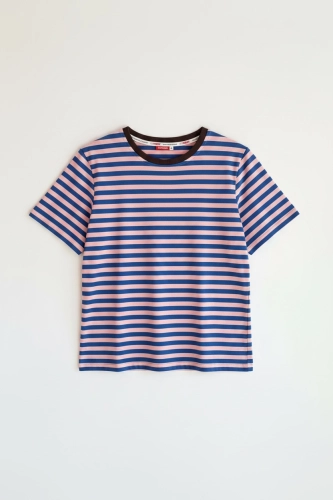 T-shirt Daily - Coral Stripes