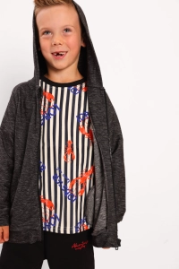 Bluza ZIP UP - MIAMI MELANGE BLACK